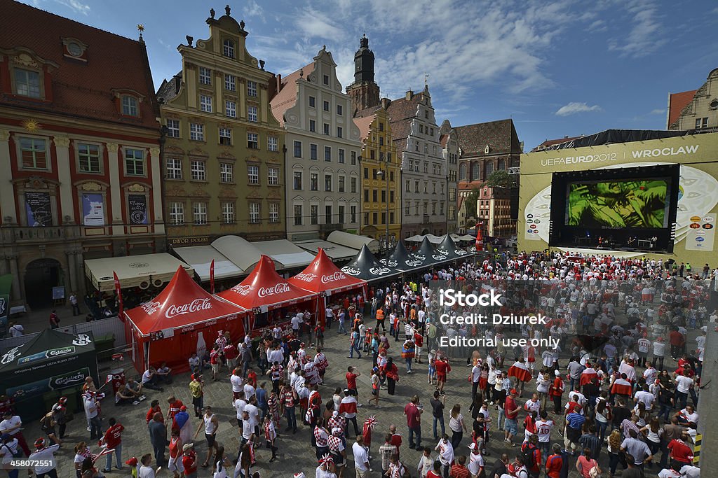 ファンの Euro 2012 - 屋外観戦エリアのロイヤリティフリーストックフォト