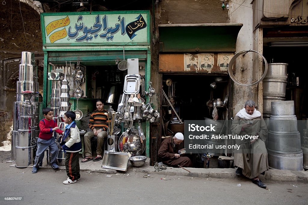 Historyczne Halil bazar Khan El - Zbiór zdjęć royalty-free (Egipt)