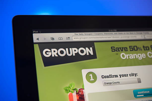 Groupon website stock photo