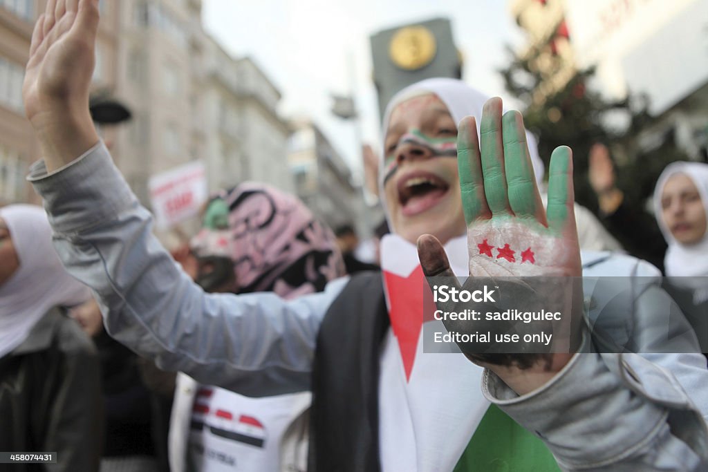 Syrien Demonstration - Lizenzfrei Demonstration Stock-Foto