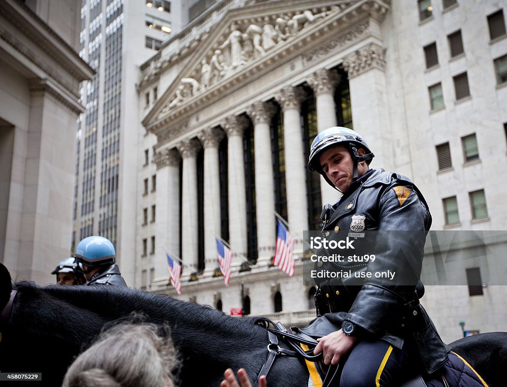 Police de Wall Street - Photo de Police montée libre de droits