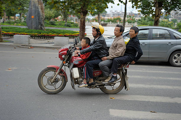 Motorcycle Asian transportation stock photo