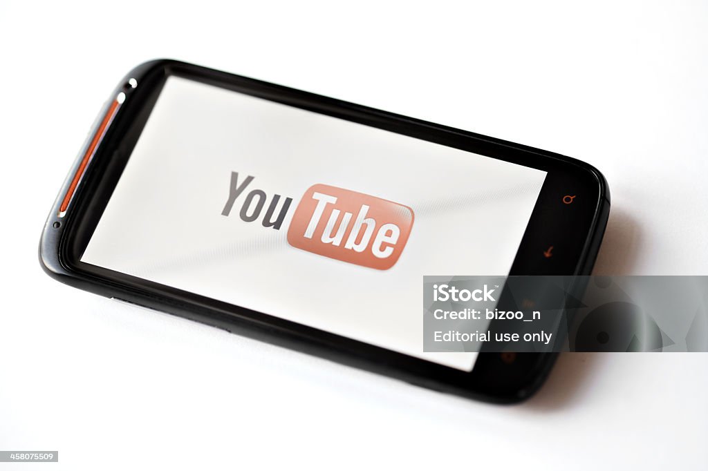 Youtube-Telefon - Lizenzfrei YouTube Stock-Foto