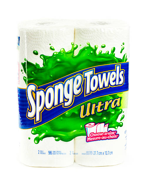 Package of Sponge-Towels Ultra Paper Towels stock photo
