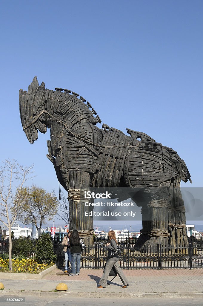 Cavalo De Troia Na Cidade De Canakkale Imagem de Stock - Imagem de