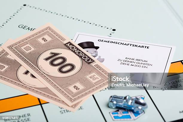 Monopoly Board And Money Stock Photo - Download Image Now - Board Game, Brand Name Board Game, Hasbro