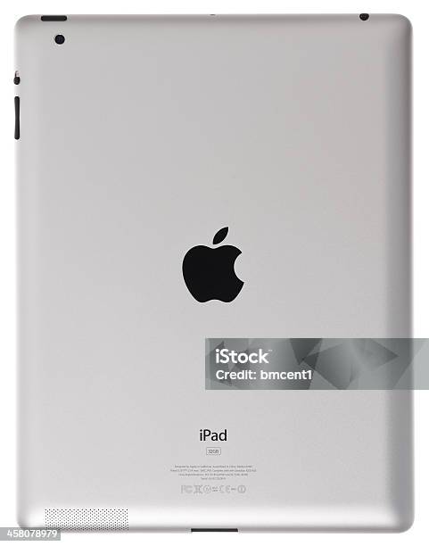 Apple Ipad 2 Rear View Studio Isolated Product Shot Stock Photo - Download Image Now
