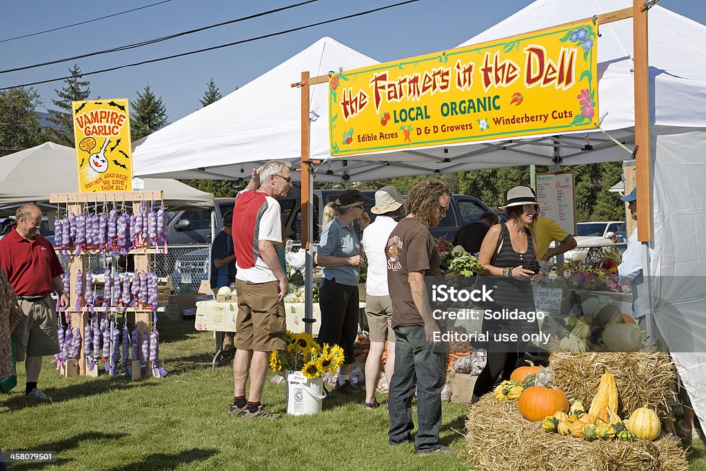 Los productos orgánicos en el otoño de feria - Foto de stock de Comunidad libre de derechos