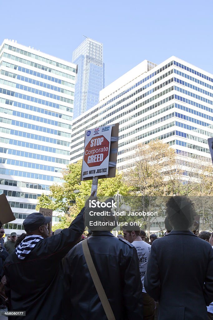 Corporate ganância protesto Filadélfia, Pa - Foto de stock de Adulto royalty-free