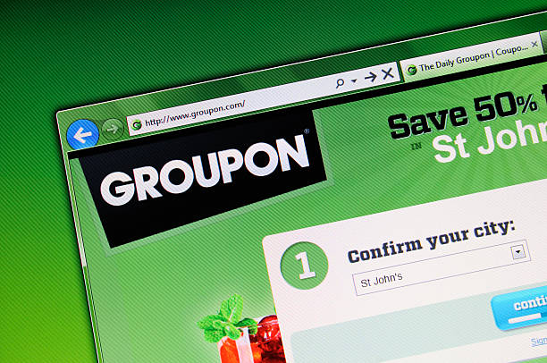 groupon веб-сайт - www internet http blue стоковые фото и изображения