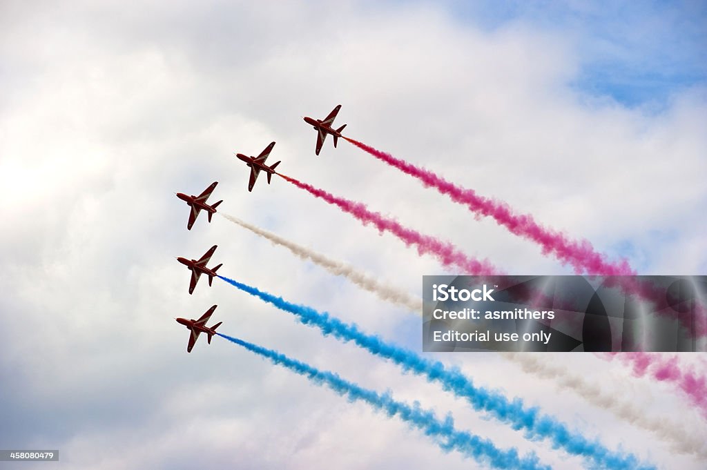 Red Arrows, Farnborough AIr Show - Foto stock royalty-free di Farnborough - Hampshire