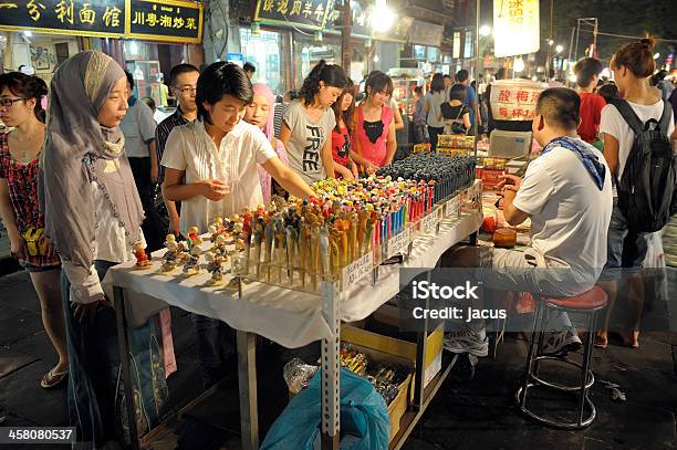 Street Market In 시안에 대한 스톡 사진 및 기타 이미지 - 시안, 거리, 구매