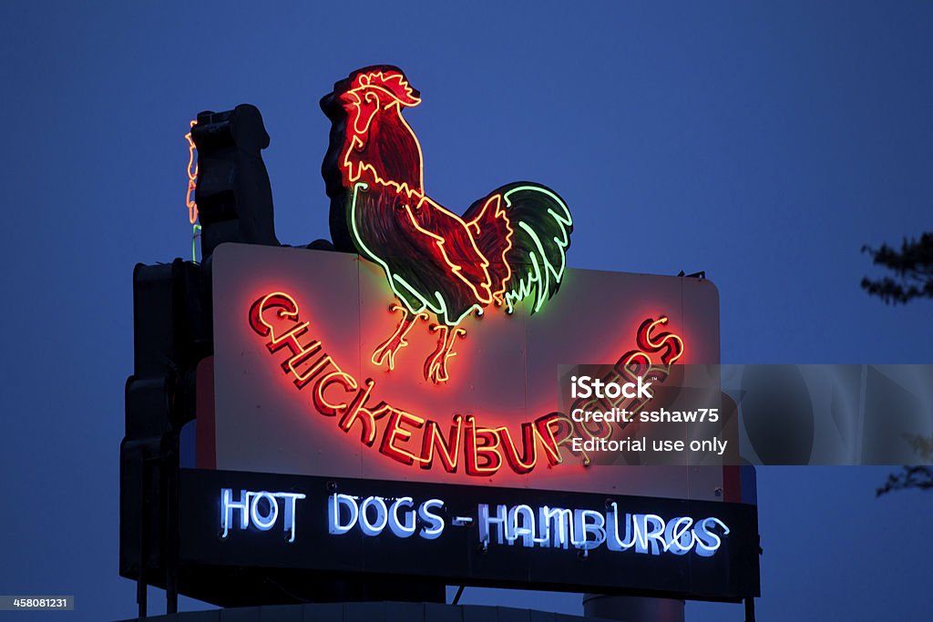 Chickenburger sinal de néon - Royalty-free 1950-1959 Foto de stock