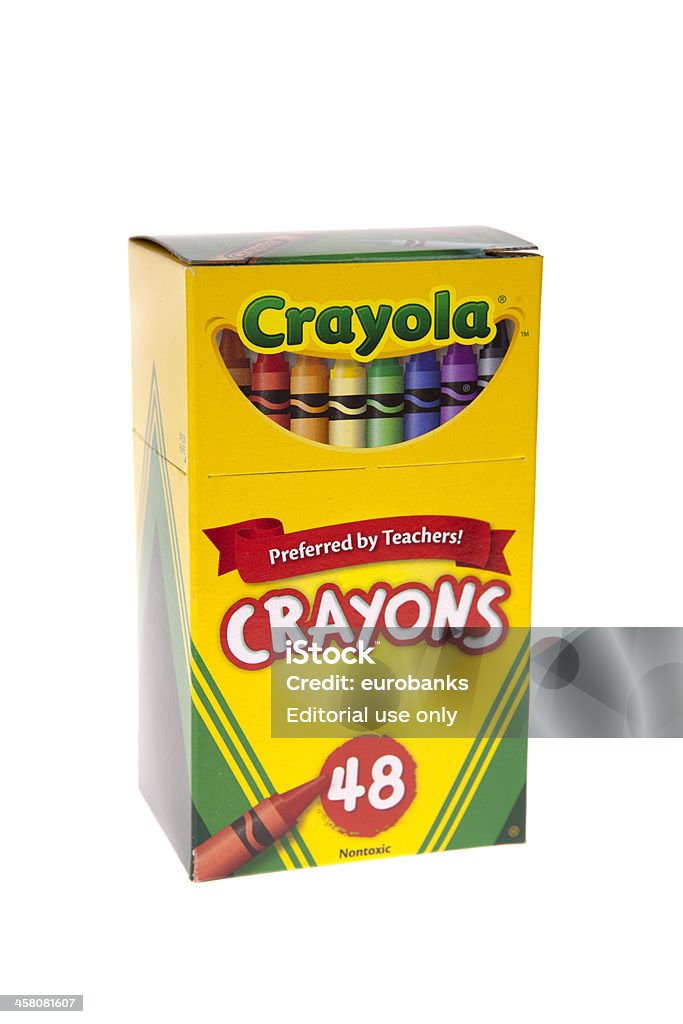 Box Of Crayola Crayons Stock Photo - Download Image Now - Crayon