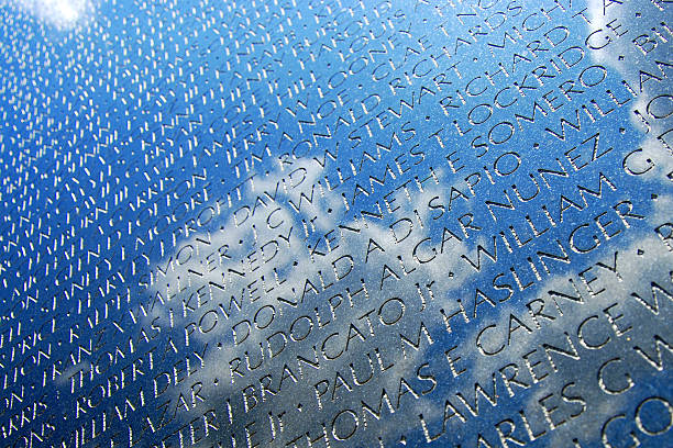 Guerra do Vietname Veterans Memorial em Washington DC - fotografia de stock