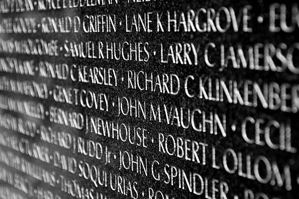 Guerra do Vietname Veterans Memorial em Washington DC - fotografia de stock