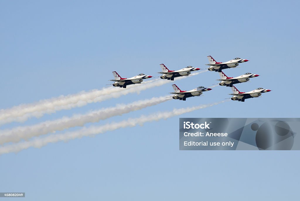 US Air Force Thunderbirds Performance Präzision Luft Anweisungen - Lizenzfrei Stunt Stock-Foto