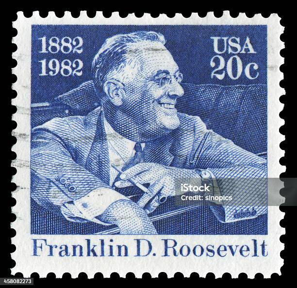 Foto de Franklin D Roosevelt e mais fotos de stock de Charuto - Charuto, Franklin Roosevelt, Selo Postal