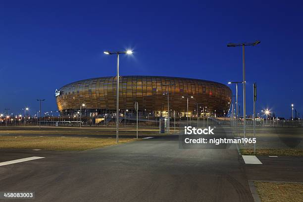 Pge Arena Stadio Per Euro 2012 - Fotografie stock e altre immagini di Ambientazione esterna - Ambientazione esterna, Architettura, Attrezzatura per illuminazione
