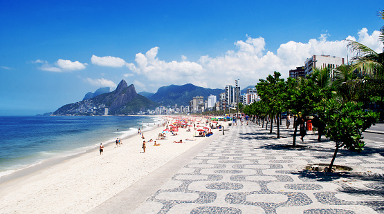 Rio de Janeiro, Brazil - March 5, 2012: Ipanema beach on sunny day