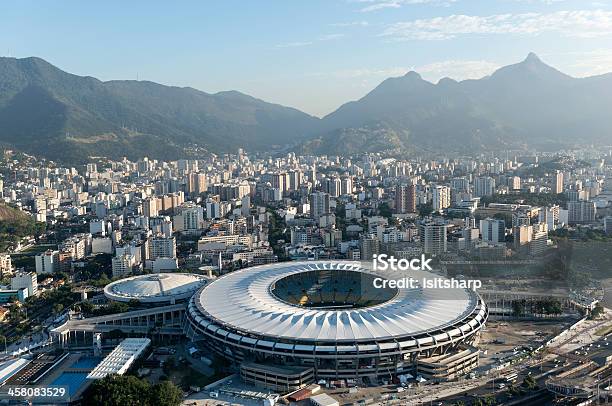 Maracanã - Fotografias de stock e mais imagens de Estádio do Maracanã - Estádio do Maracanã, Estádio, Vista Aérea