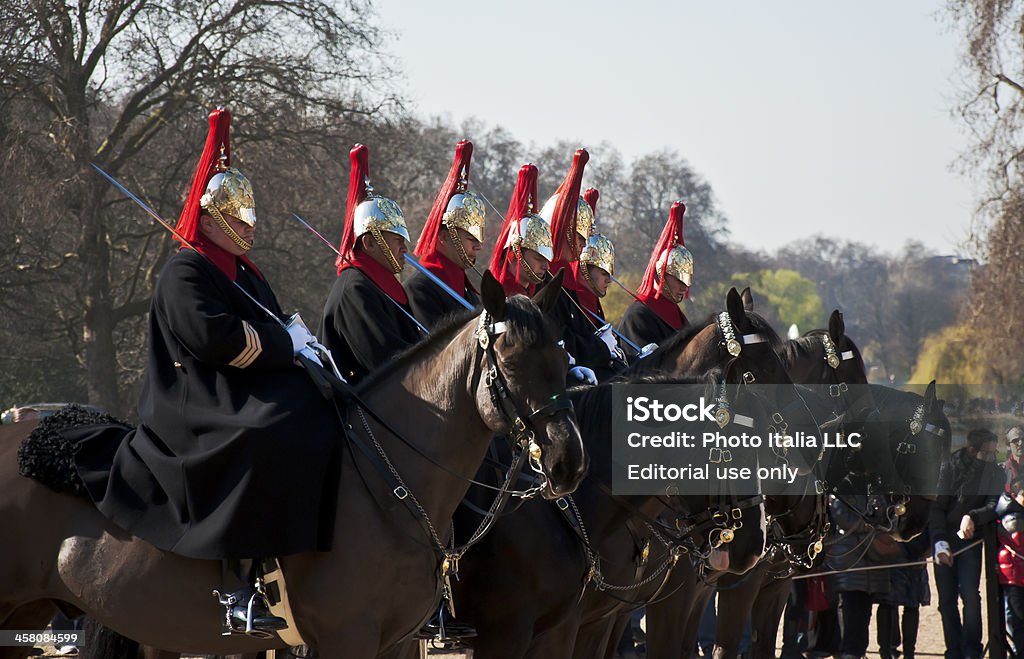 queen's horse guards - Lizenzfrei Armeehelm Stock-Foto