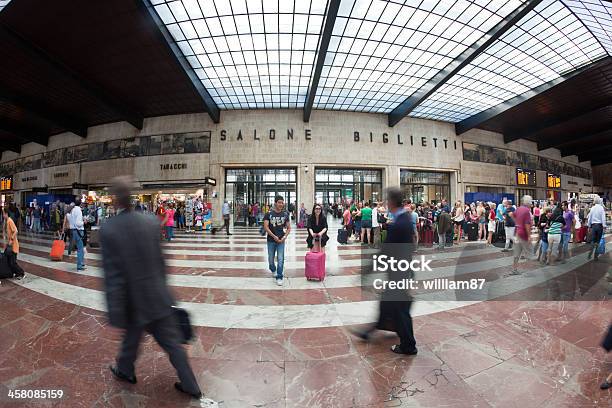 Commuters And Tourists At Florence Train Station Stock Photo - Download Image Now - Activity, Blurred Motion, Business