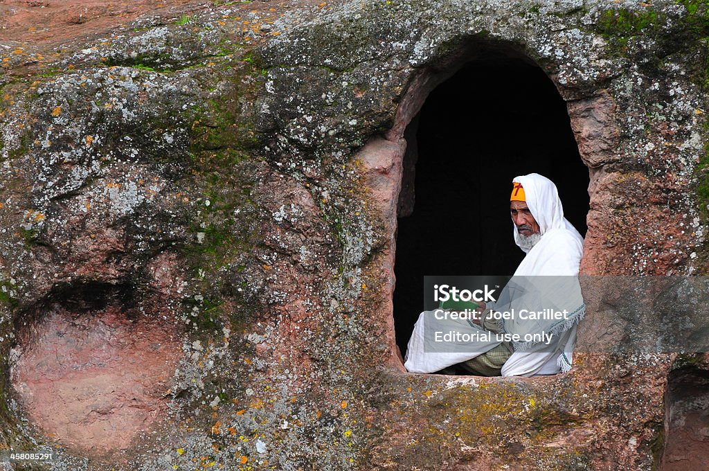 Ortodossia etiope Monaco in finestra - Foto stock royalty-free di Cristianesimo