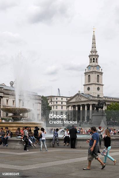 Trafalgar Square London England Stock Photo - Download Image Now - Architecture, British Culture, Building Exterior