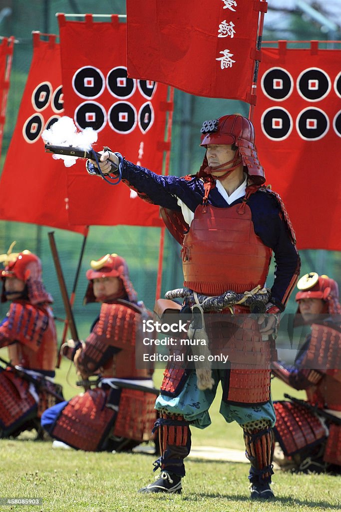 Samurai tiro - Foto stock royalty-free di Cultura giapponese