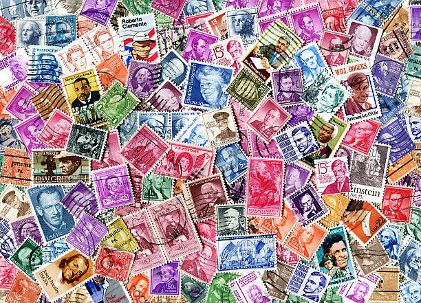 słynne americans pieczęć tle xxxl - canceled collection correspondence history zdjęcia i obrazy z banku zdjęć