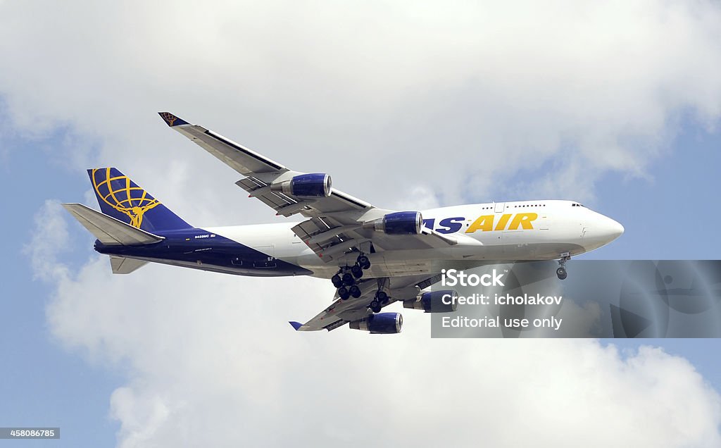 Atlas Air jumbo jet - Zbiór zdjęć royalty-free (Boeing 747)