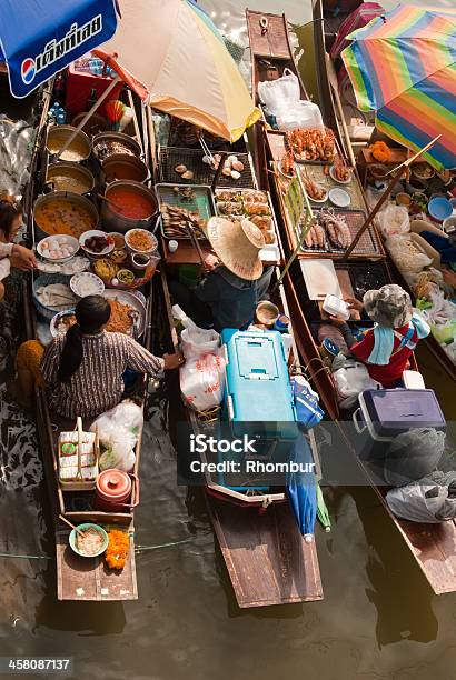 Ampawa Schwimmender Markt Stockfoto und mehr Bilder von Amphoe Amphawa - Amphoe Amphawa, Asien, Ausverkauf