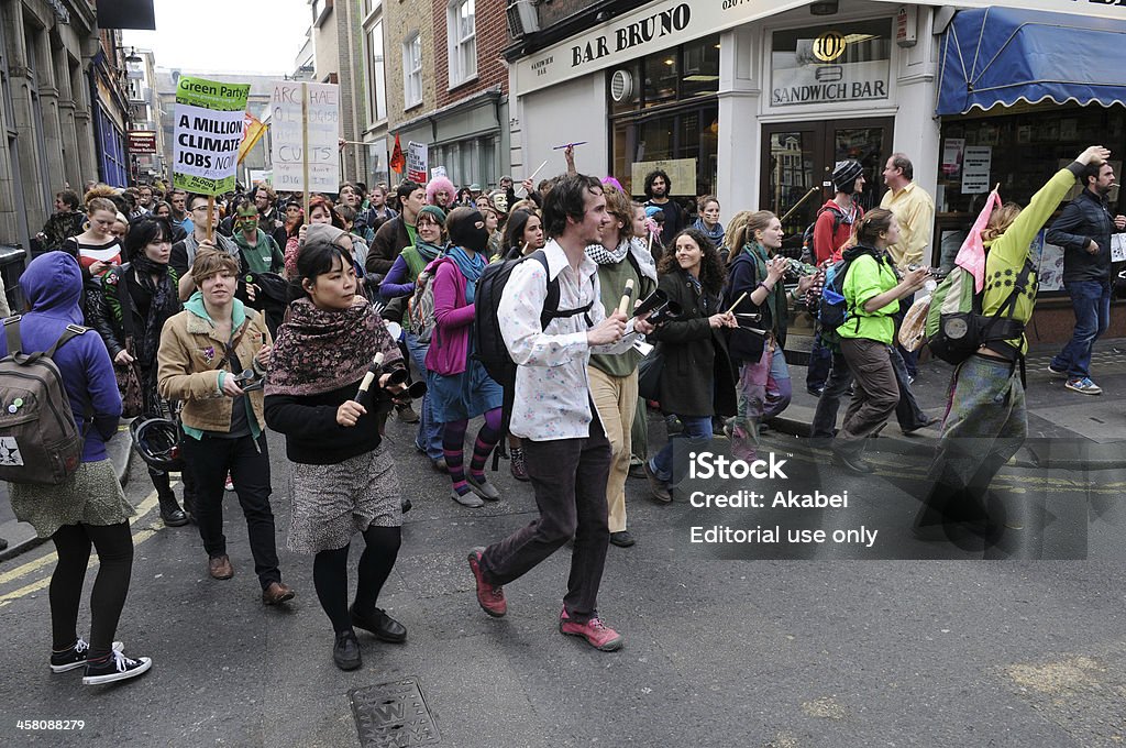 Anti-montages manifestation à Londres - Photo de Londres libre de droits