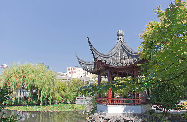 The beautiful Dr. Sun Yat Sen Gardens in Vancouver's Chinatown. British Columbia, Canada.