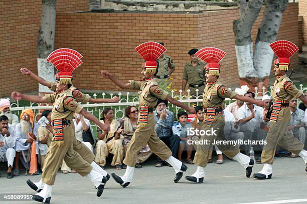Wagah Border Post Stock Photo - Download Image Now - Military Uniform, Pakistan, Adult
