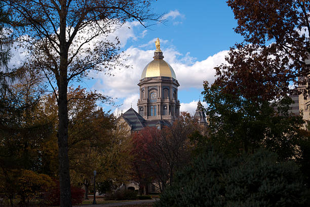 Golden Dome at the University of Notre Dame stock photo