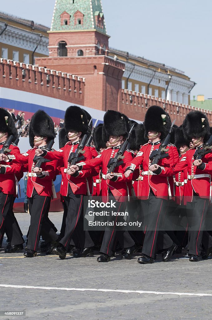 Welsh Guards Regiment on 9May Victory Day Parade in Moscow "Moscow, Russia - May 9, 2010: The Welsh Guards Regiment march along the Red Square on 9 May Victory Day Parade in Moscow" Honor Guard Stock Photo