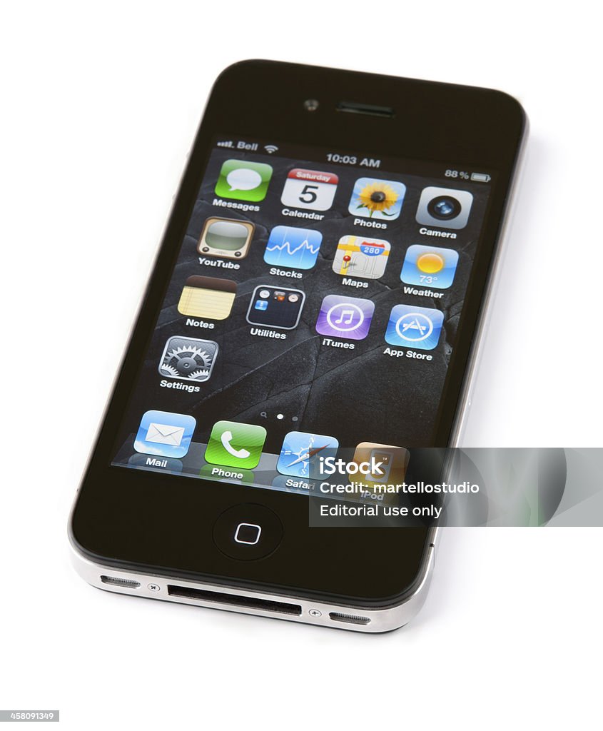 Apple Iphone 4 - Foto de stock de Apple computers royalty-free