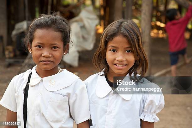 Smiling Girl Students Cambodia Stock Photo - Download Image Now - Cambodia, Child, Cambodian Ethnicity