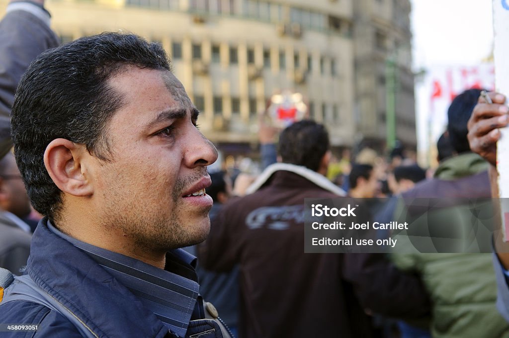 Emozioni di protesta egiziano - Foto stock royalty-free di Piazza Tahrir - Il Cairo