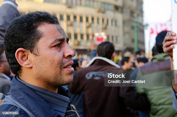 Emoção Em Protesto Egípcia - Fotografias de stock e mais imagens de Praça Tahrir - Cairo - Praça Tahrir - Cairo, Adulto, Adulto de idade mediana