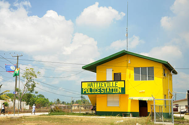 Estación policial en Hattieville - foto de stock