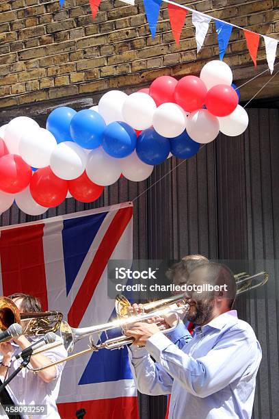 Diamond Jubilee Trumpeter East London Stock Photo - Download Image Now - British Flag, Balloon, Adult