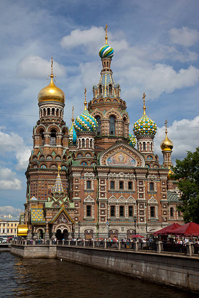 Church of Our Savior on Spilled Blood, St Petersburg, Russia stock photo