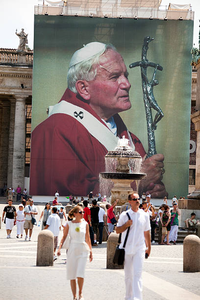 Pape Jean-Paul II en place de St.Peter Rome, Italie - Photo