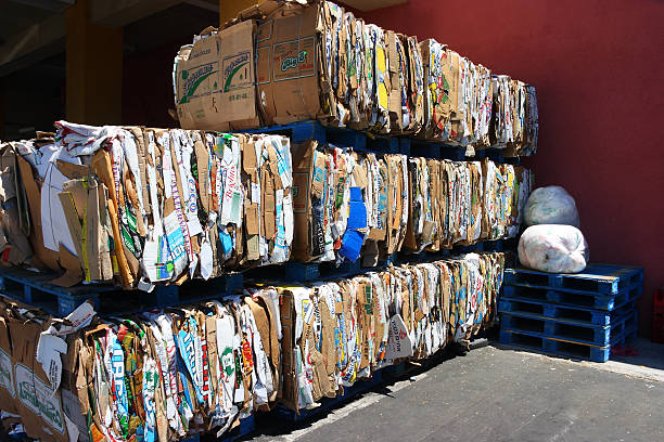 Centro de Reciclagem em Los Angeles - fotografia de stock