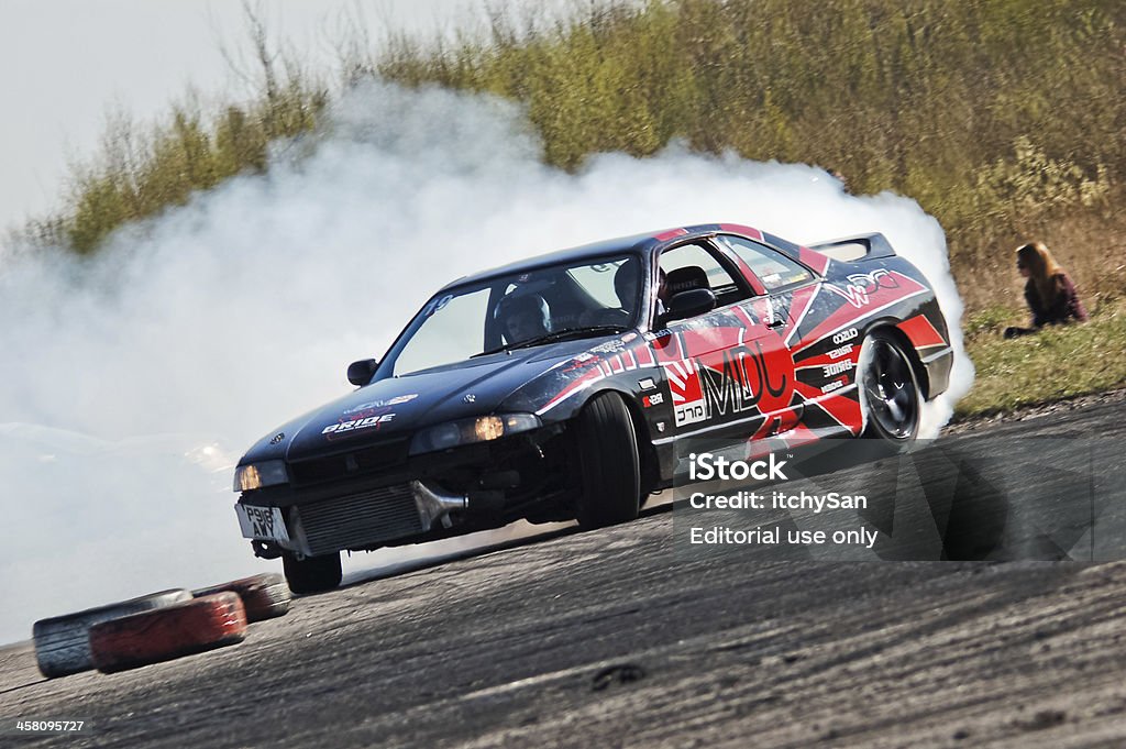 Nissan Skyline R33 ziehen - Lizenzfrei Schneewehe Stock-Foto