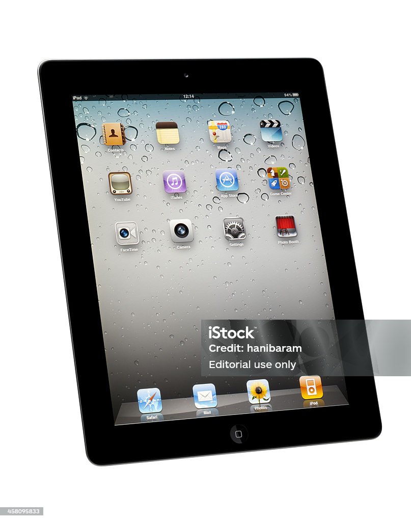 Apple iPad com Traçado de Recorte - Royalty-free Agenda Eletrónica Foto de stock