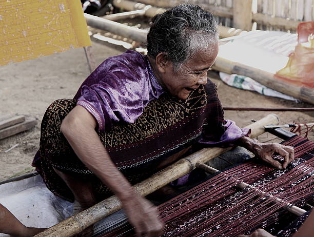 Yogyakarta, Indonesia, March 4, 2022. Bamboo craftsmen with disabilities who strive to be independent by working to make handicraft products.